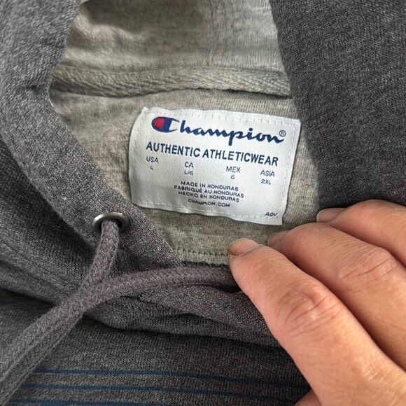 Champion Men's Gray Hoodie - Picture 5 of 7